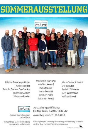 © CREARTE e.V. Sommerausstellung der Mitglieder 05.07.2019 - 10.08.2019